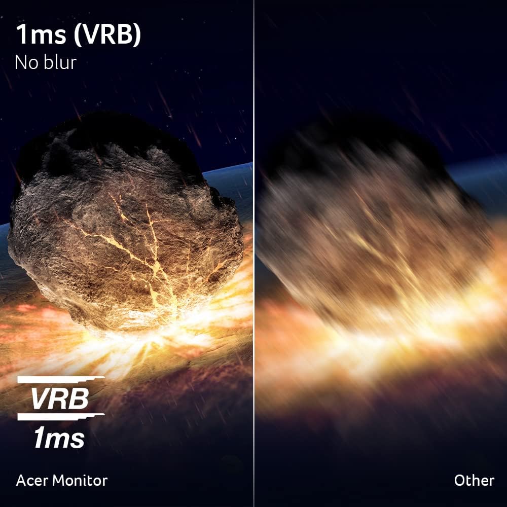Acer Nitro 31.5 Inch WQHD 2560 x 1440 1500R Curved Gaming Monitor | AMD FreeSync | Up to 180Hz Refresh | 1ms (VRB) | Tilt | One Display Port 1.4 & Two HDMI 2.0 | EDA323QU S3bmiiphx