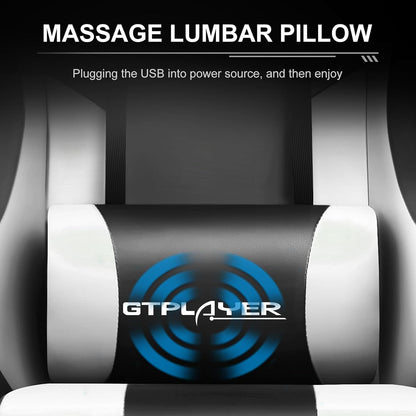 GTPLAYER Gaming Chair, Computer Chair with Footrest and Lumbar Support, Height Adjustable Game Chair with 360°-Swivel Seat and Headrest and for Office or Gaming