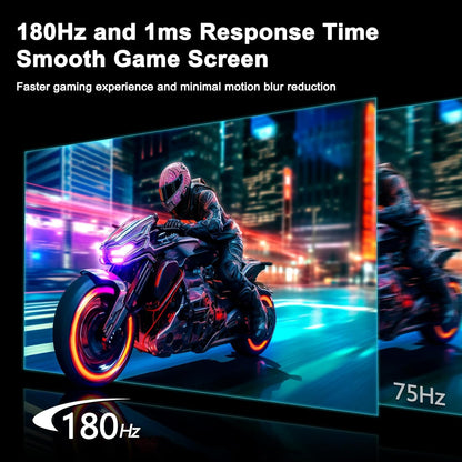 SANSUI 27 Inch WQHD 2560 x 1440 IPS Gaming Monitor, 180Hz 1ms Computer Monitor, DP 1.2 x2 | HDMI 2.0 x2 (DP Cable Included)