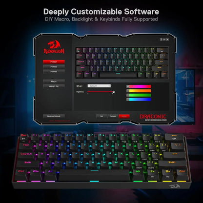 K530 Pro Draconic Wireless RGB 3-Mode Mechanical Keyboard